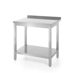 Stół roboczy przyścienny z półką - skręcany 600x600x(H)850