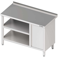 Stół przyścienny z szafką (P),i 2-ma półkami 1100x600x850 mm